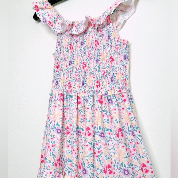 Anna Kaci Floral Pink Ruched Ruffle Off-Shoulder Maxi Dress - Picture 2 of 6